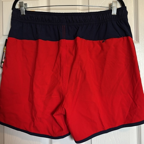 Speedo NWT men’s red and blue 5” inseam swim trunks size large - Picture 6 of 10